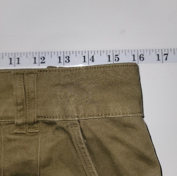 KNOX ROSE CUFFED OLIVE GREEN CARGO PANTS W ELASTIC WAIST BAND, SZ MEDIUM - Picture 14 of 16